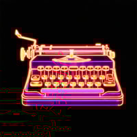 a virtual neon typewriter neon red with hints of purple and orange on black background futuristic and sleek-Jul-30-2025-04-23-31-7139-AM a virtual neon typewriter neon red with hints of purple and orange on black background futuristic and sleek-Jul-30-2025-04-23-31-7139-AM