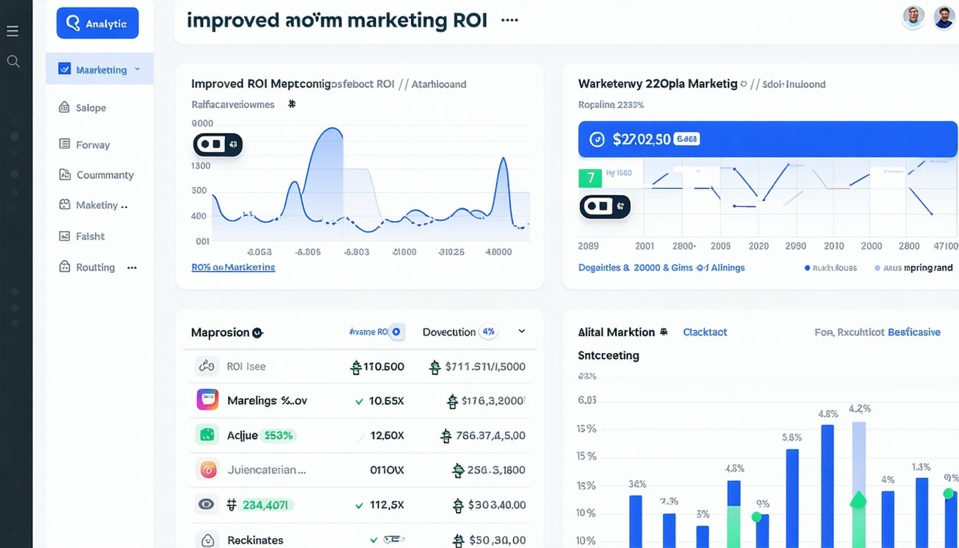 Analytics dashboard showing improved marketing ROI