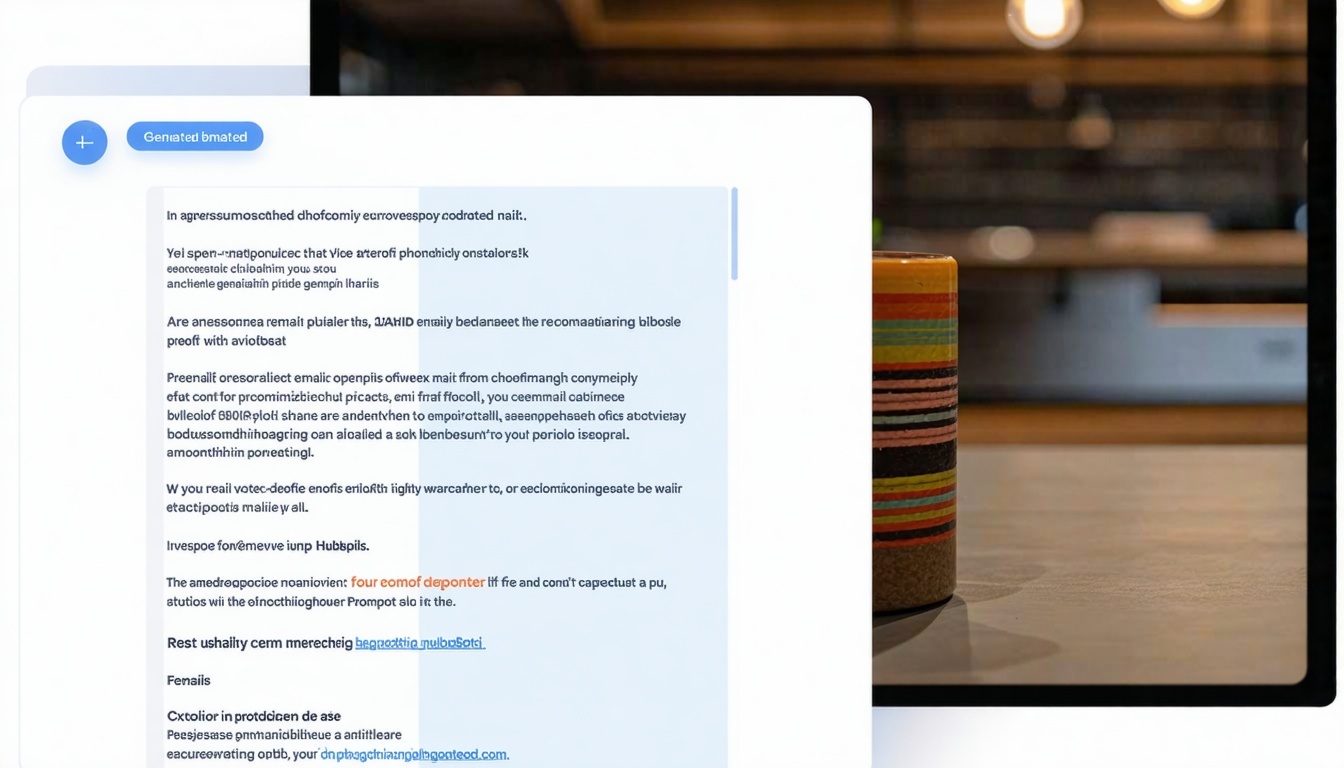 Personalized emails generated with AI in HubSpot