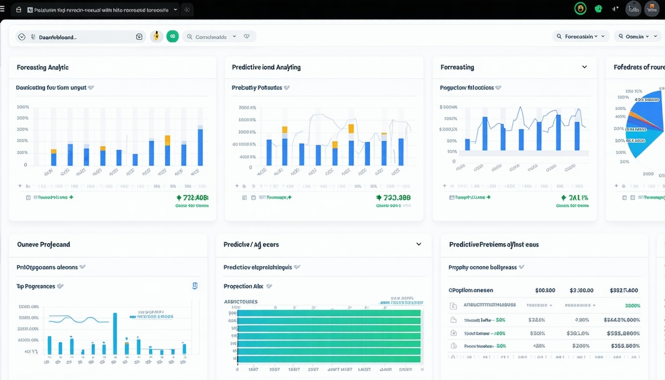 Forecasting dashboard with predictive analytics and revenue projections