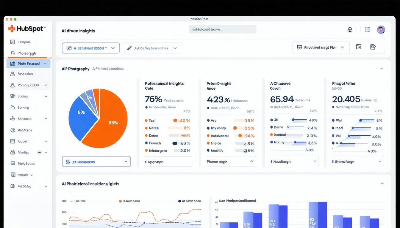HubSpot dashboard showing AI-driven insights